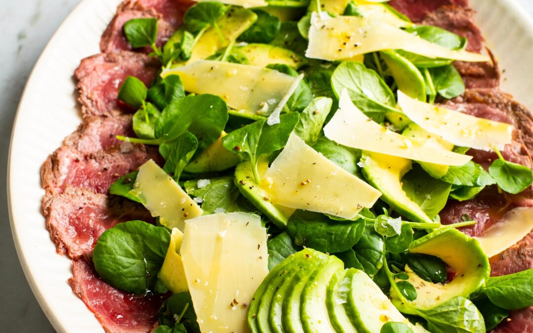Venison Carpaccio with Watercress Salad