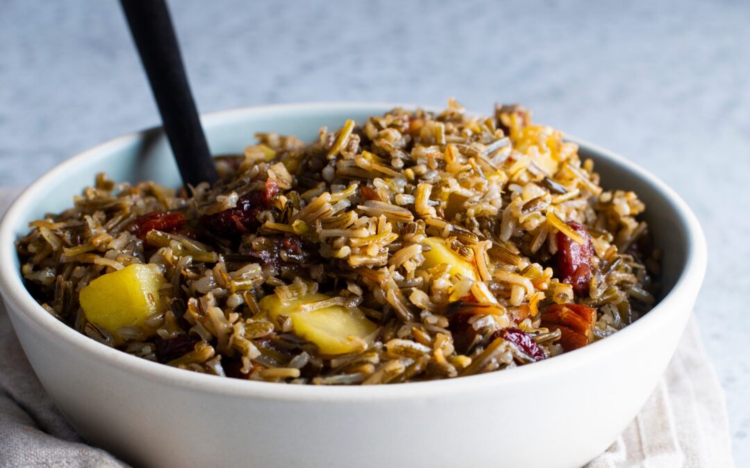 Apple Cranberry Pecan Wild Rice Pilaf