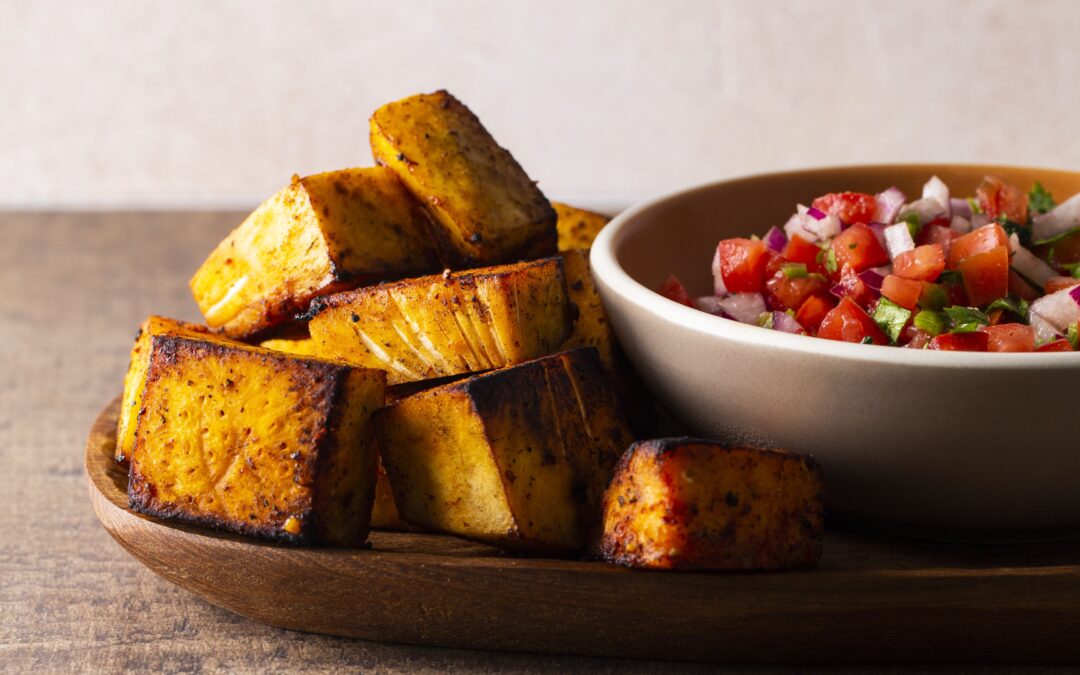 Adobo Breadfruit with Pico de Gallo