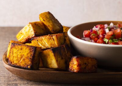 Adobo Breadfruit with Pico de Gallo