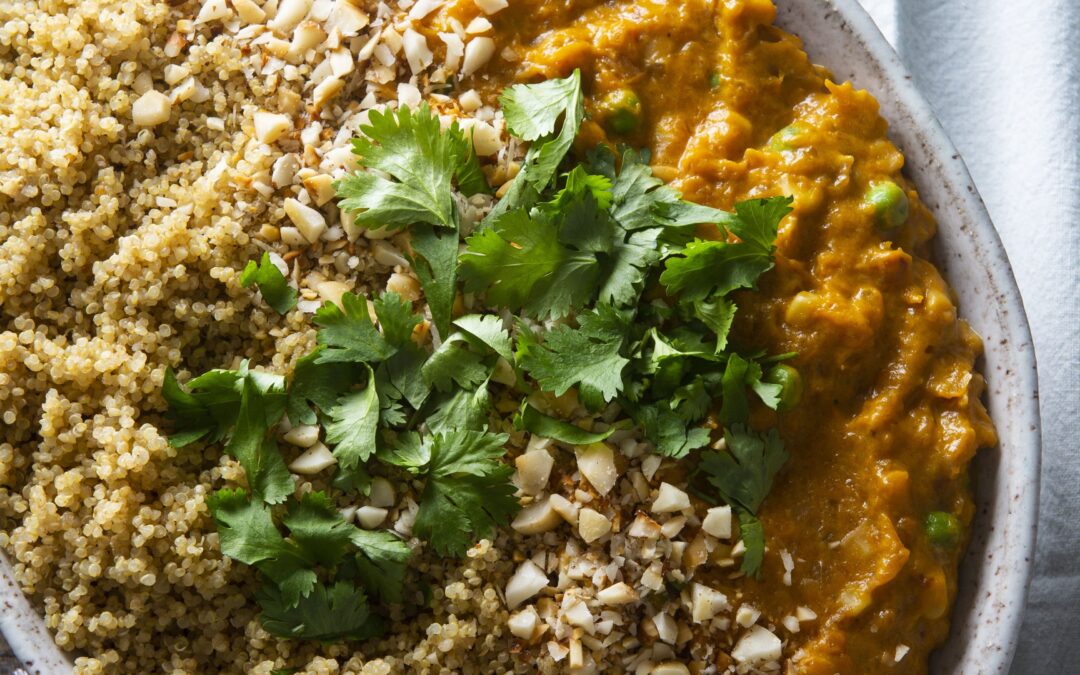 Butternut Squash Locro with Quinoa and Brazil Nut Crumble