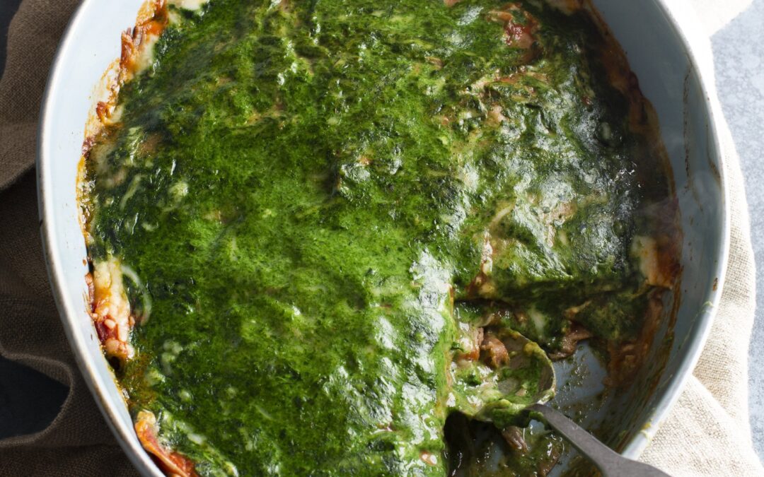Moringa teff lasagna