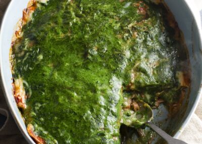 Moringa teff lasagna