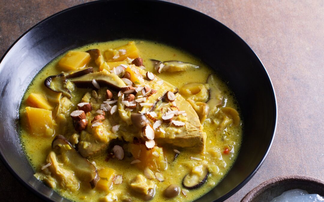 Papeda (Sago Paste) with Fish and Vegetables