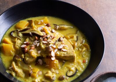 Papeda (Sago Paste) with Fish and Vegetables