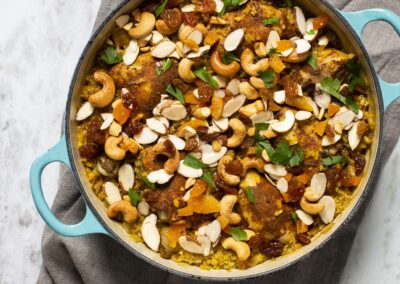 Saffron Chicken with Freekeh